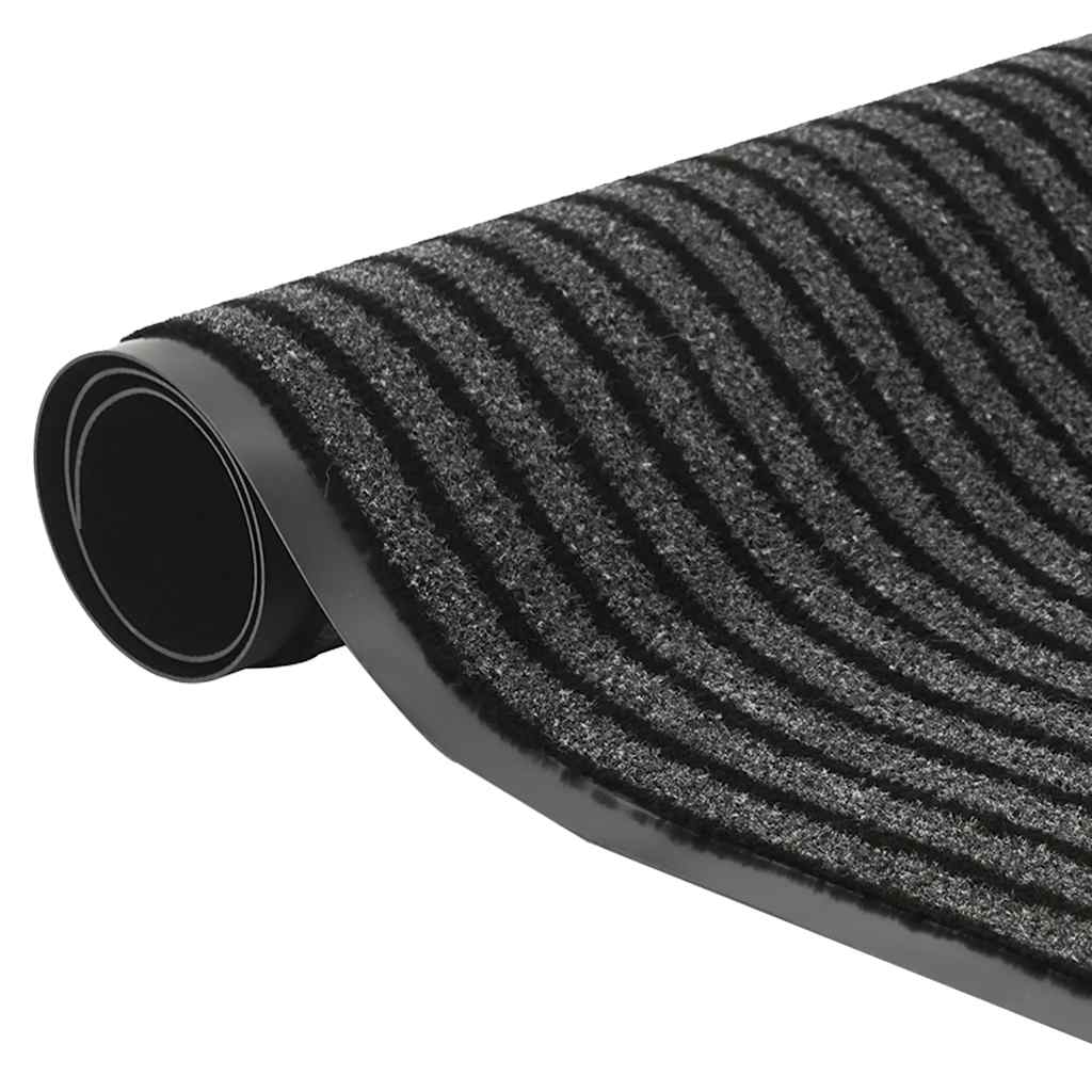 Otirač Stripe crni i sivi 90x120 cm