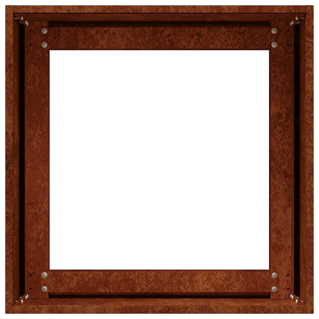Sadilica boja hrđe 40x40x40 cm od pohabanog čelika
