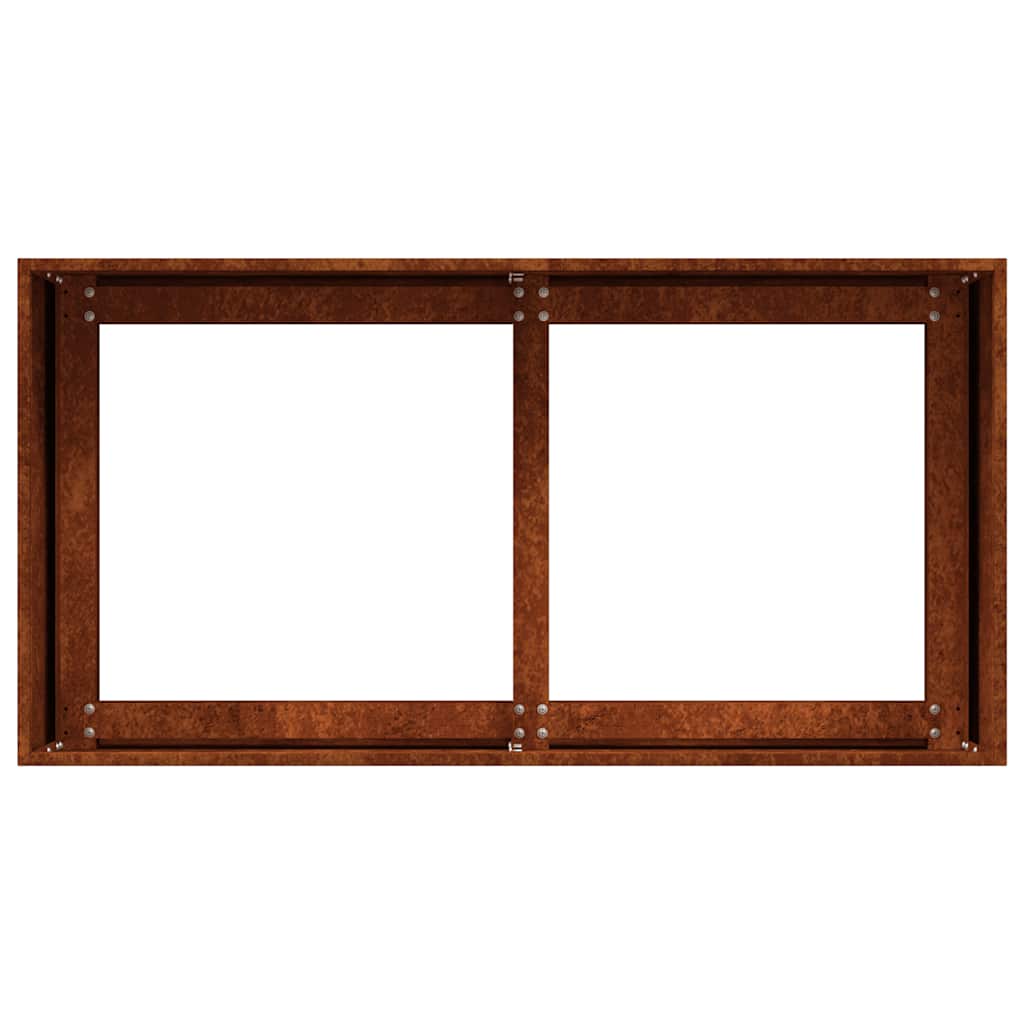 Sadilica boja hrđe 80x40x40 cm od pohabanog čelika