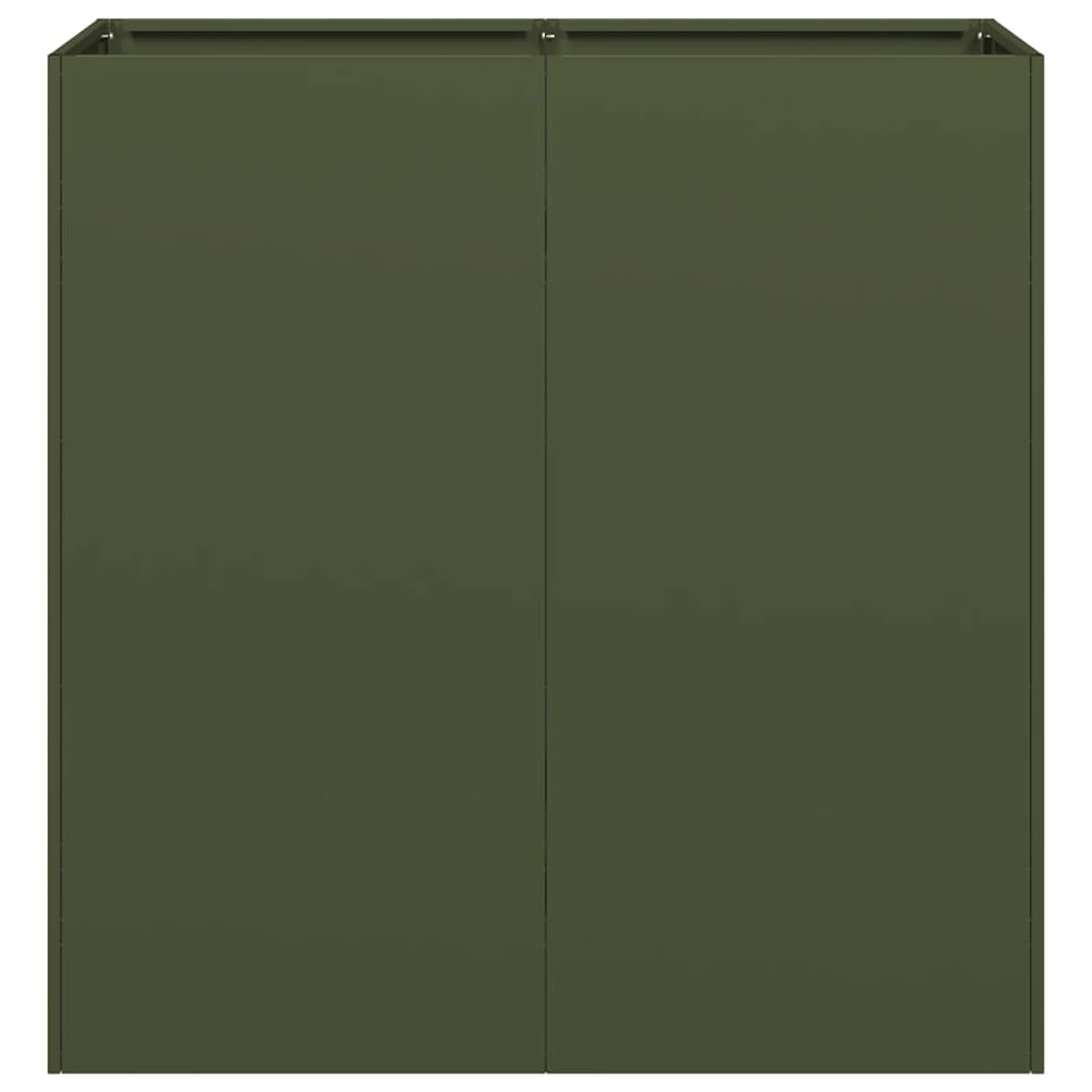 Sadilica maslinastozelena 80x40x80 cm hladno valjani čelik