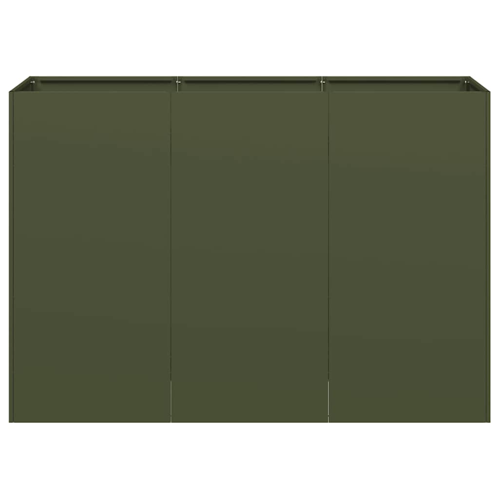 Sadilica maslinastozelena 120x40x80 cm hladno valjani čelik