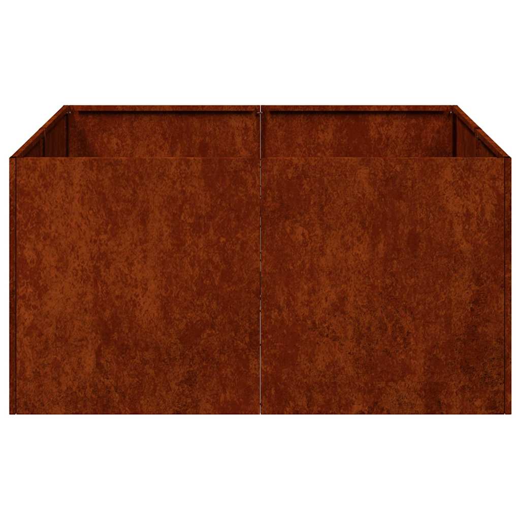 Sadilica boja hrđe 80x80x40 cm od pohabanog čelika
