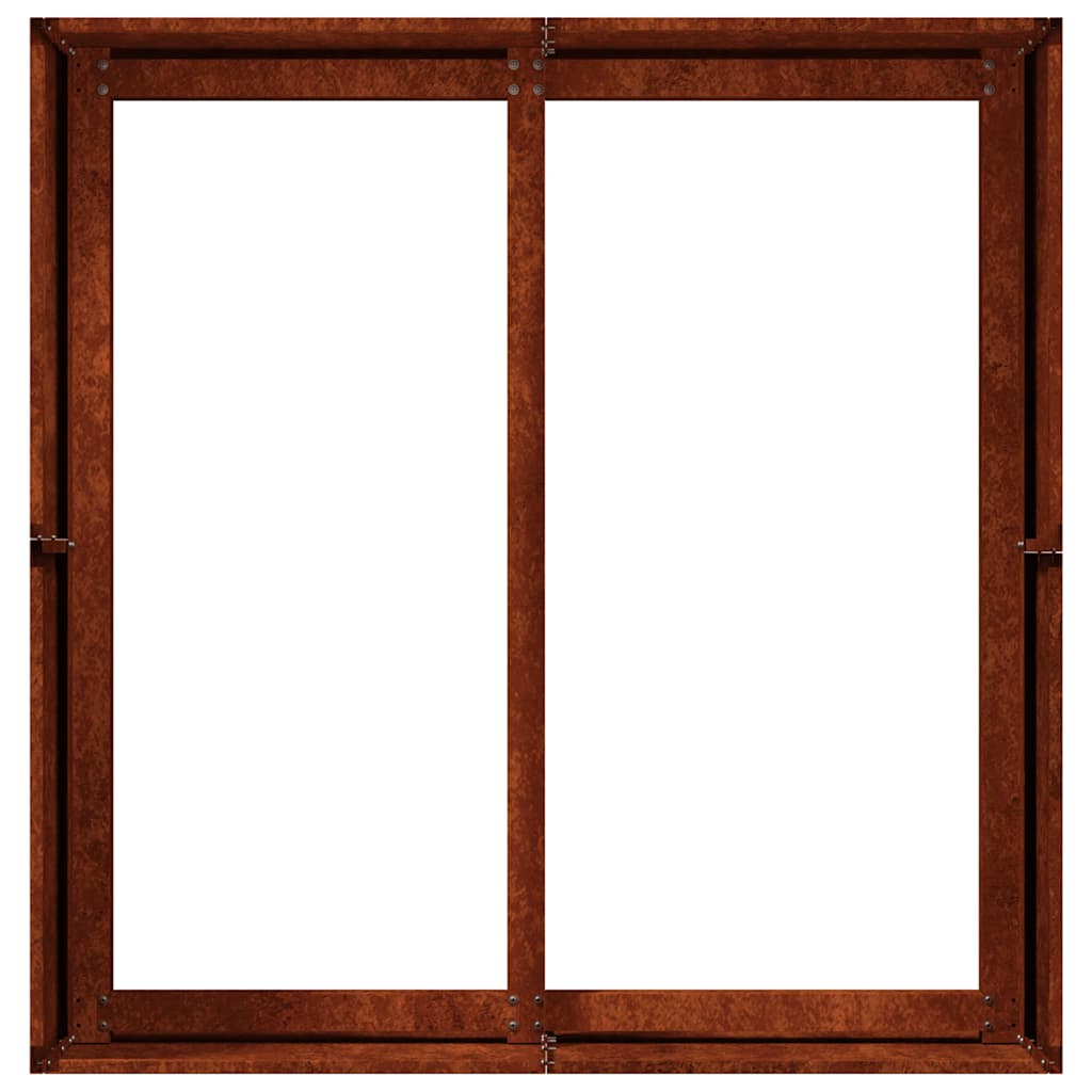 Sadilica boja hrđe 80x80x40 cm od pohabanog čelika