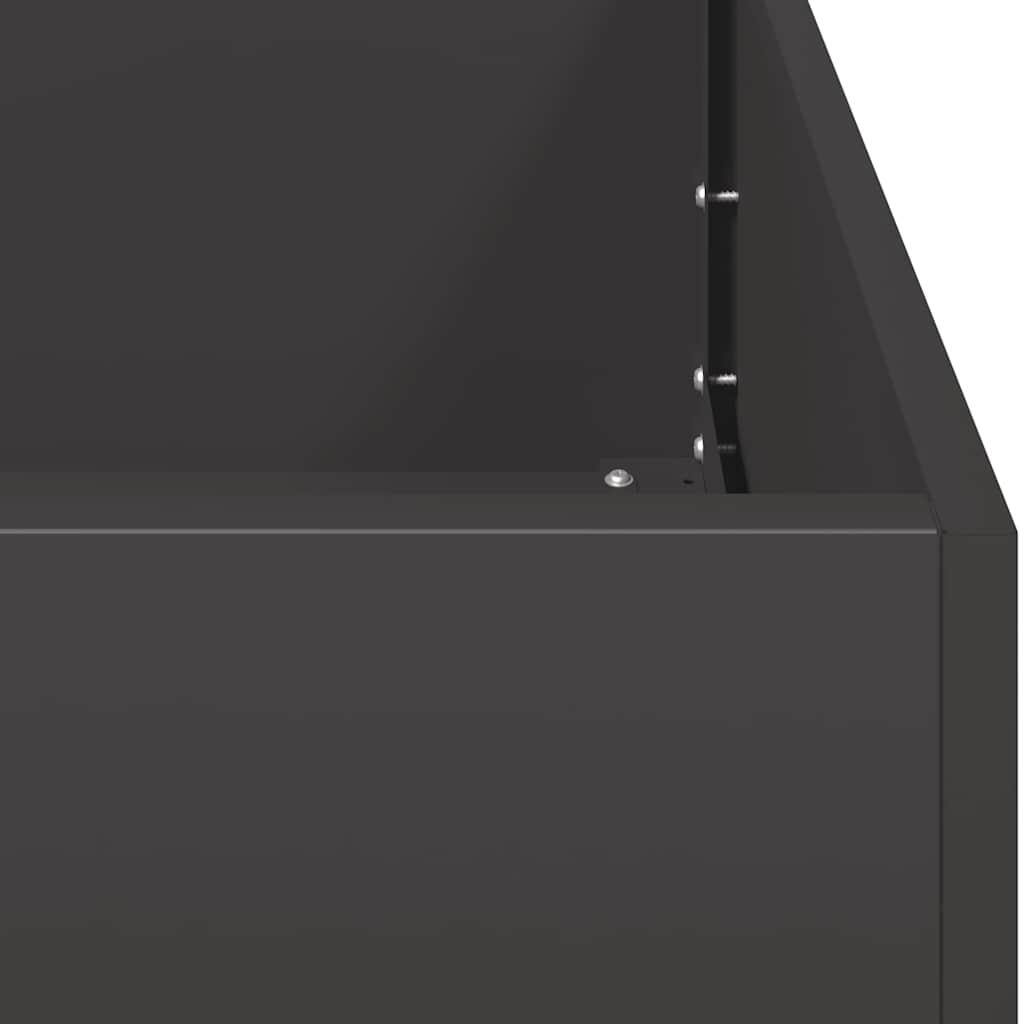 Sadilica crna 280x80x40 cm od čelika