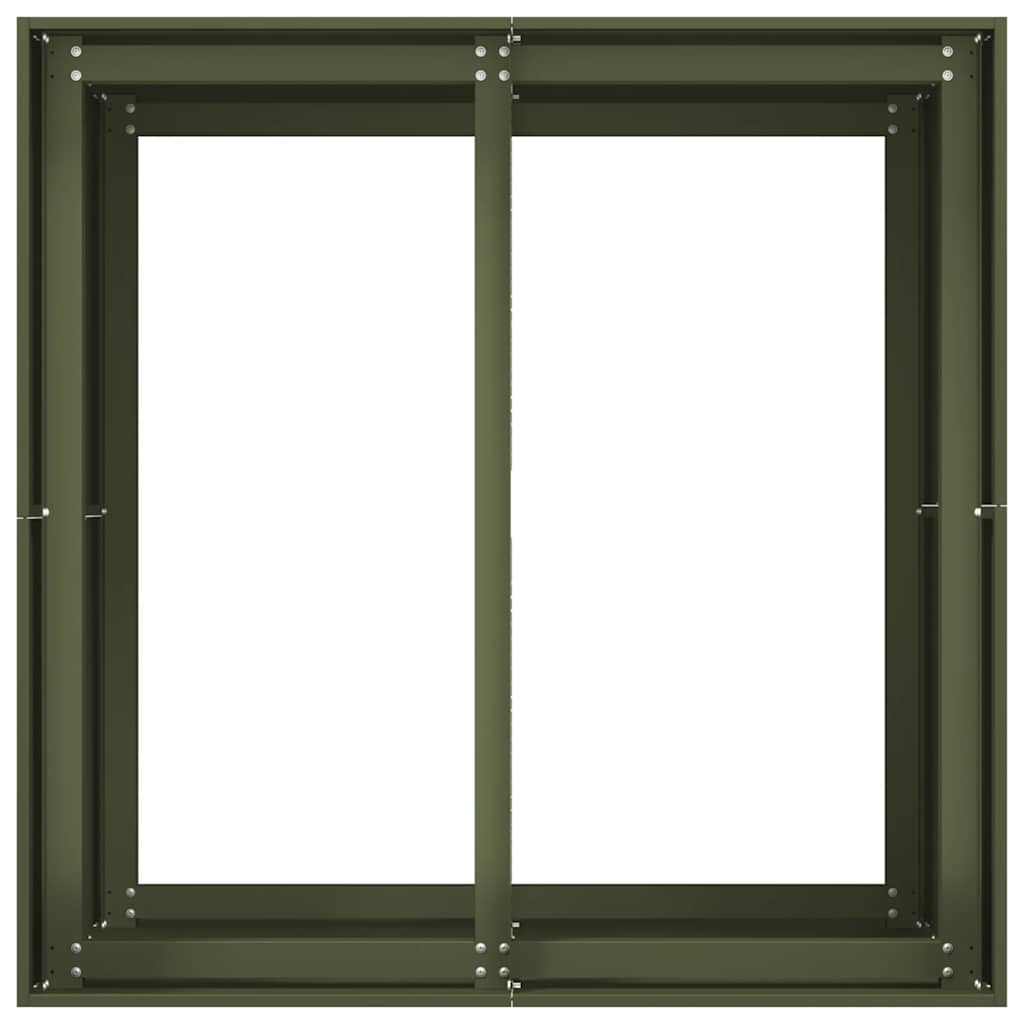 Sadilica maslinastozelena 80x80x80 cm od čelika