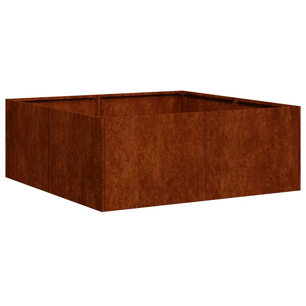 Sadilica boja hrđe 80x80x30 cm od pohabanog čelika
