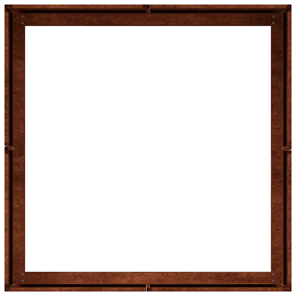 Sadilica boja hrđe 80x80x30 cm od pohabanog čelika