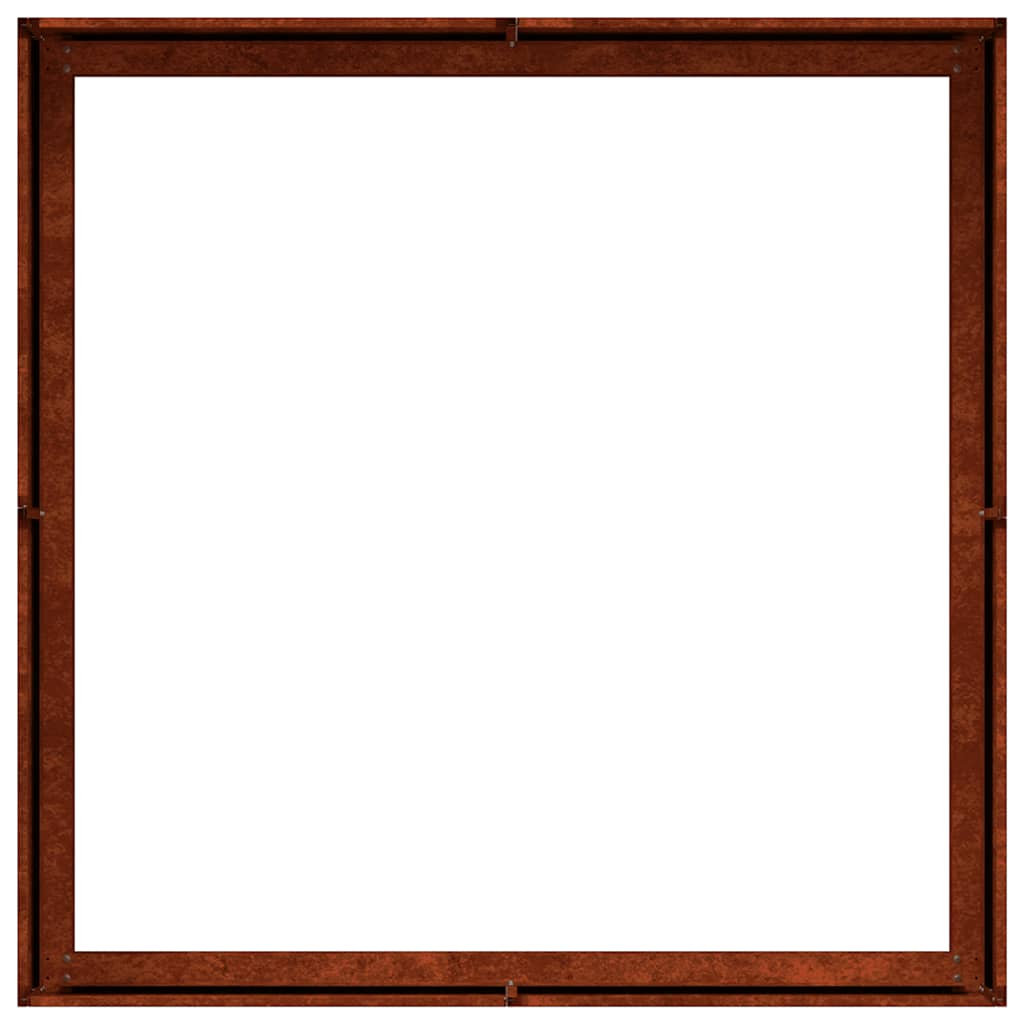 Sadilica boja hrđe 100x100x30 cm od pohabanog čelika