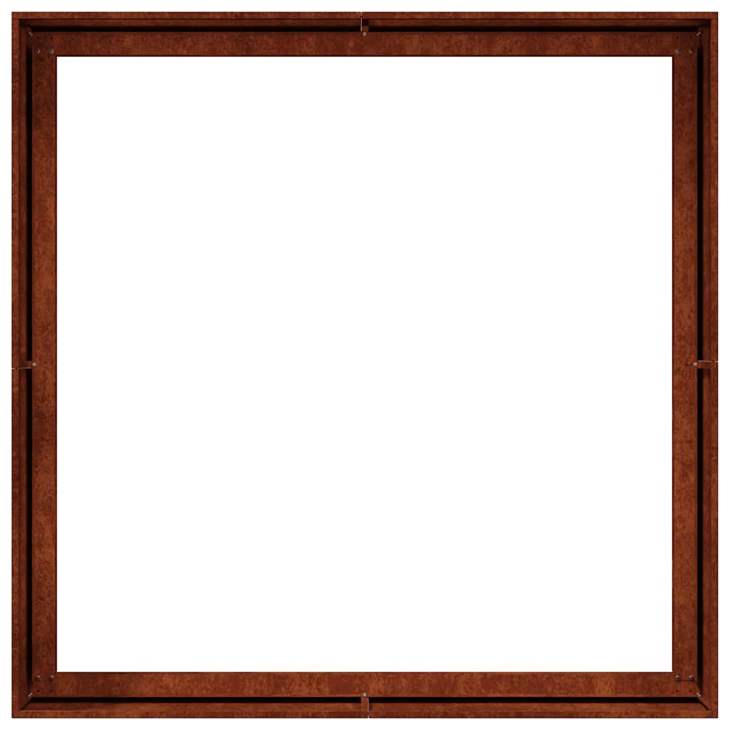 Sadilica boja hrđe 100x100x40 cm od pohabanog čelika