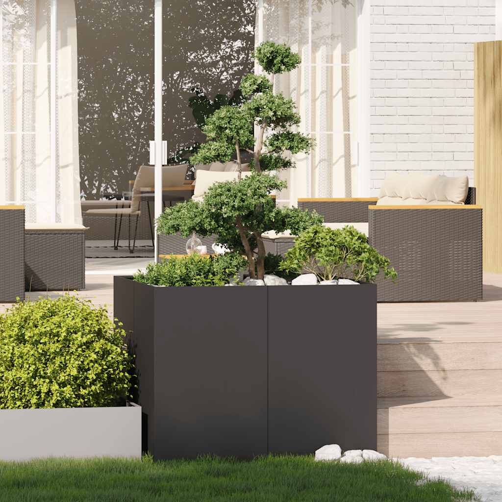Sadilica crna 100x100x80 cm od čelika