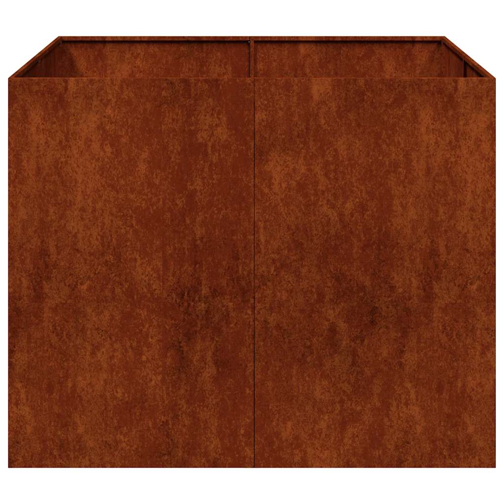 Sadilica boja hrđe 100x100x80 cm od pohabanog čelika