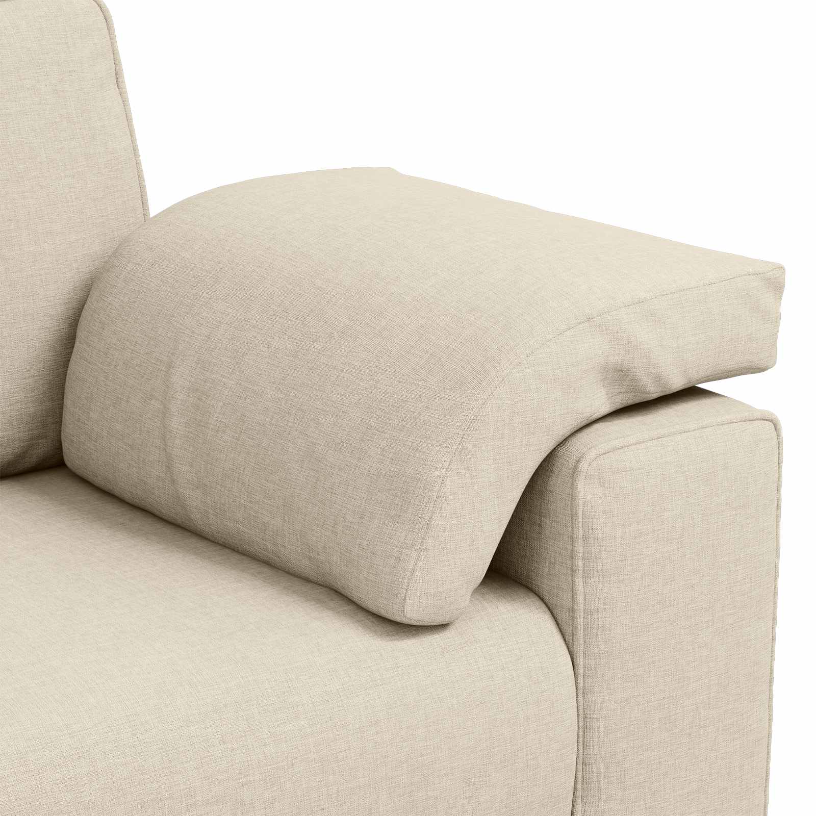 Sofa 3 pcs Bež 219 x 80 x 82 cm Platnasta tkanina