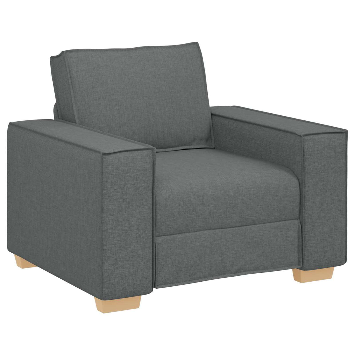 Sofa 3 pcs Tamno siva 220 x 80 x 84 cm Platnasta tkanina