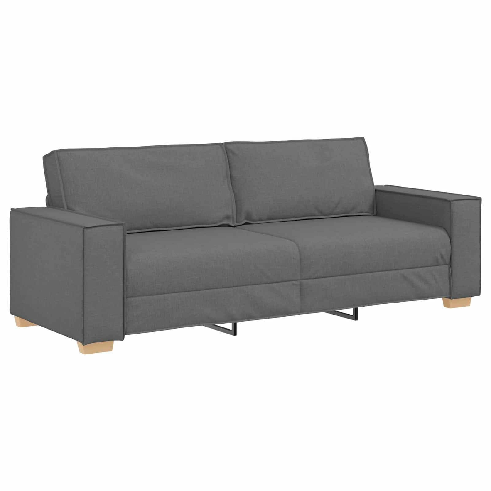 Sofa 3 pcs Tamno siva 220 x 80 x 84 cm Platnasta tkanina