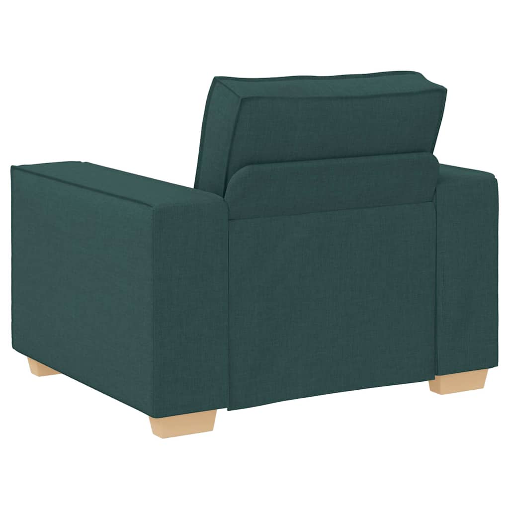 Sofa 3 pcs Tamnozelena 220 x 80 x 84 cm Platnasta tkanina