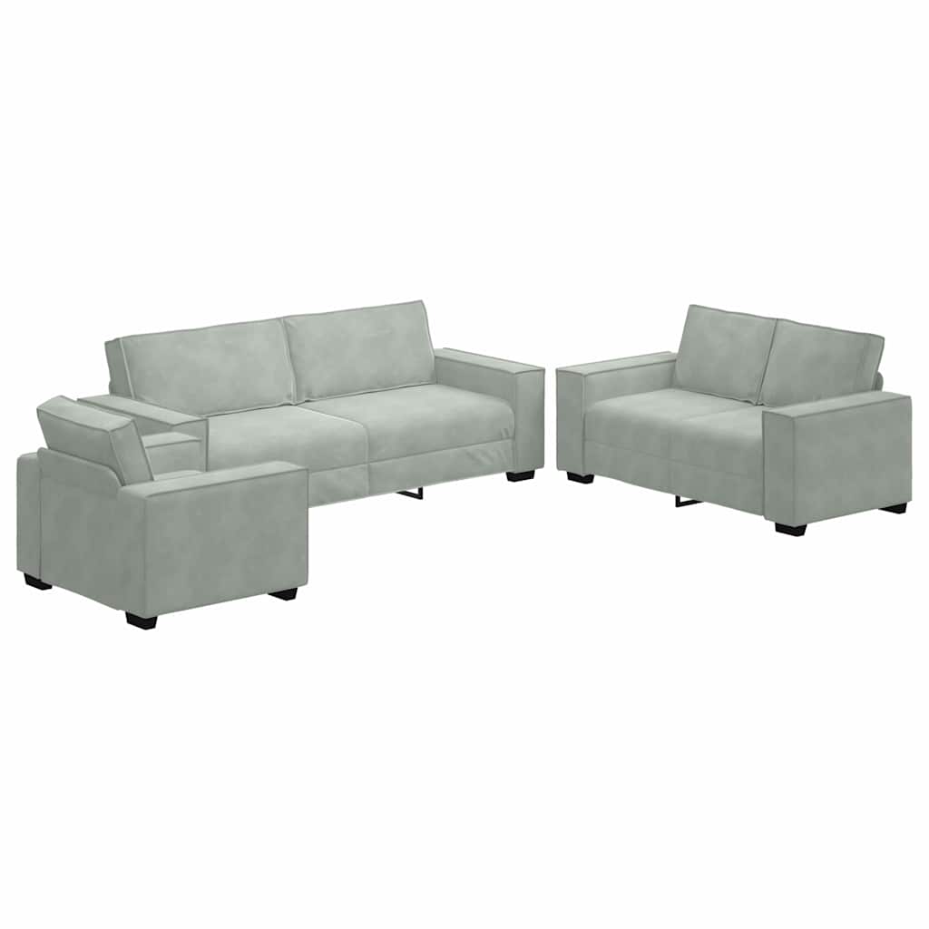 Sofa 3 pcs 221 x 80 x 80 cm Platnasta tkanina