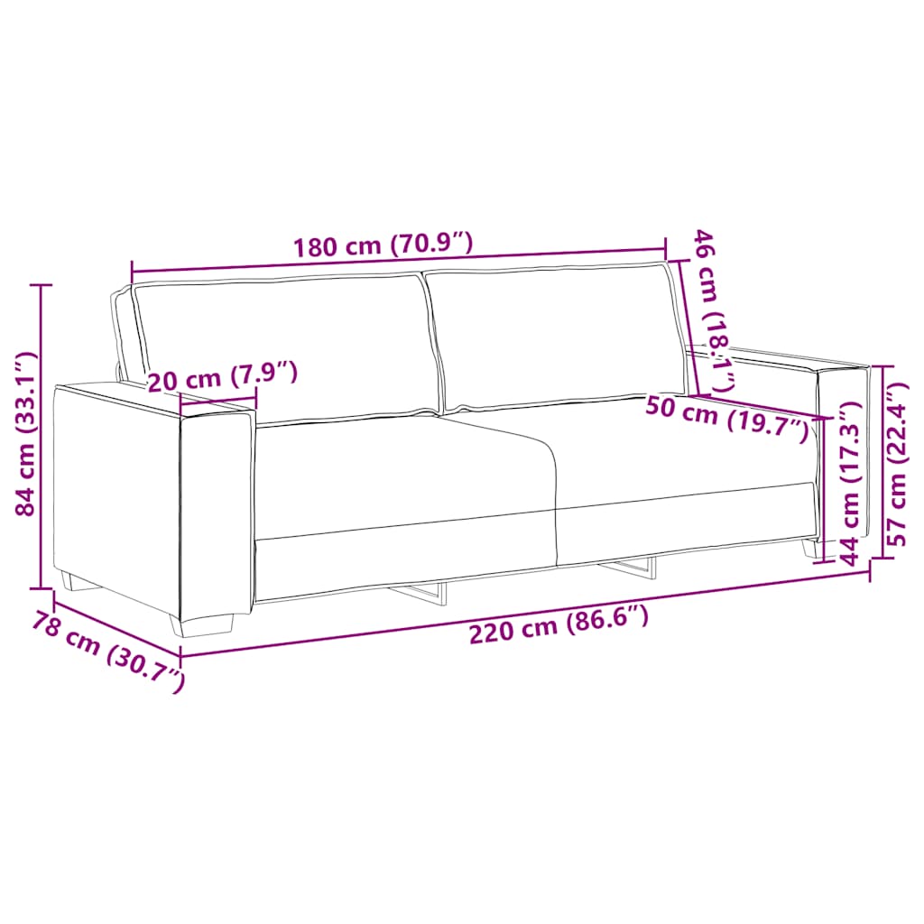 3-dijelni set sofa s jastucima, žuti baršun