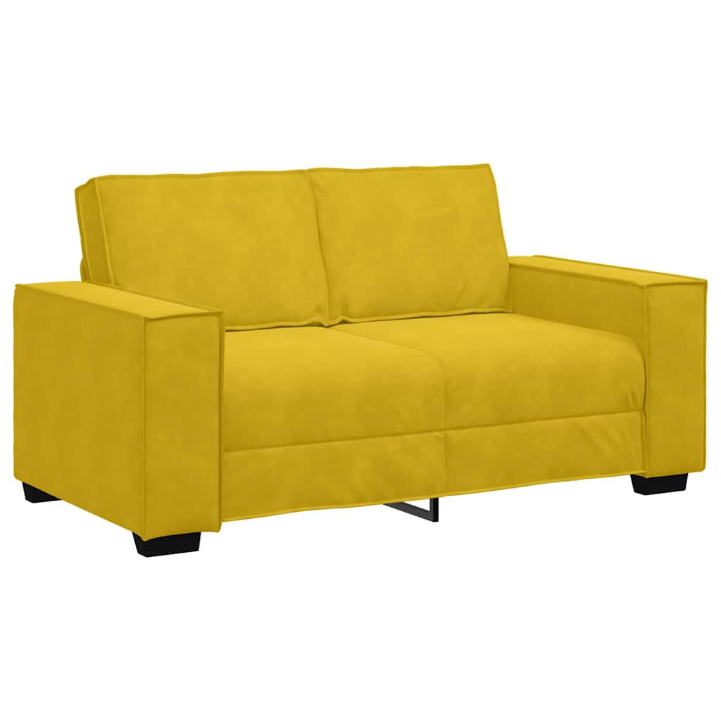 3-dijelni set sofa s jastucima, žuti baršun
