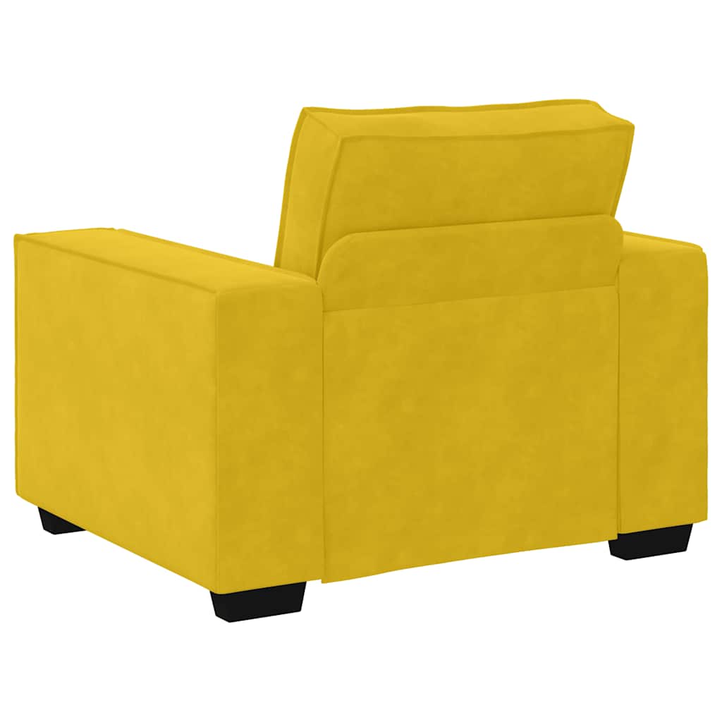 3-dijelni set sofa s jastucima, žuti baršun