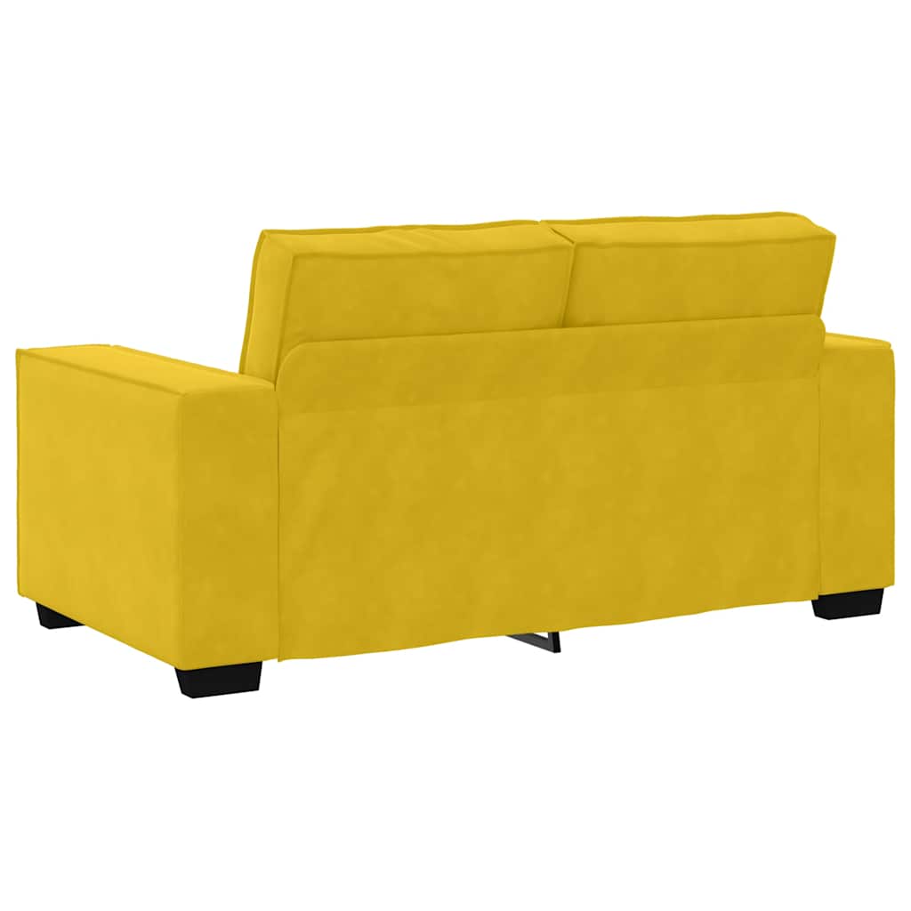 3-dijelni set sofa s jastucima, žuti baršun