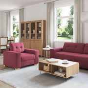 Sofa 3 pcs 221 x 80 x 80 cm Platnasta tkanina