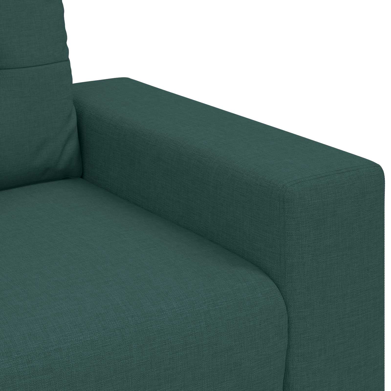 Sofa 3 pcs Tamnozelena 221 x 80 x 80 cm Platnasta tkanina