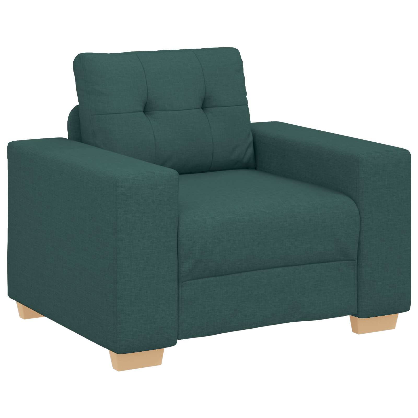 Sofa 3 pcs Tamnozelena 221 x 80 x 80 cm Platnasta tkanina