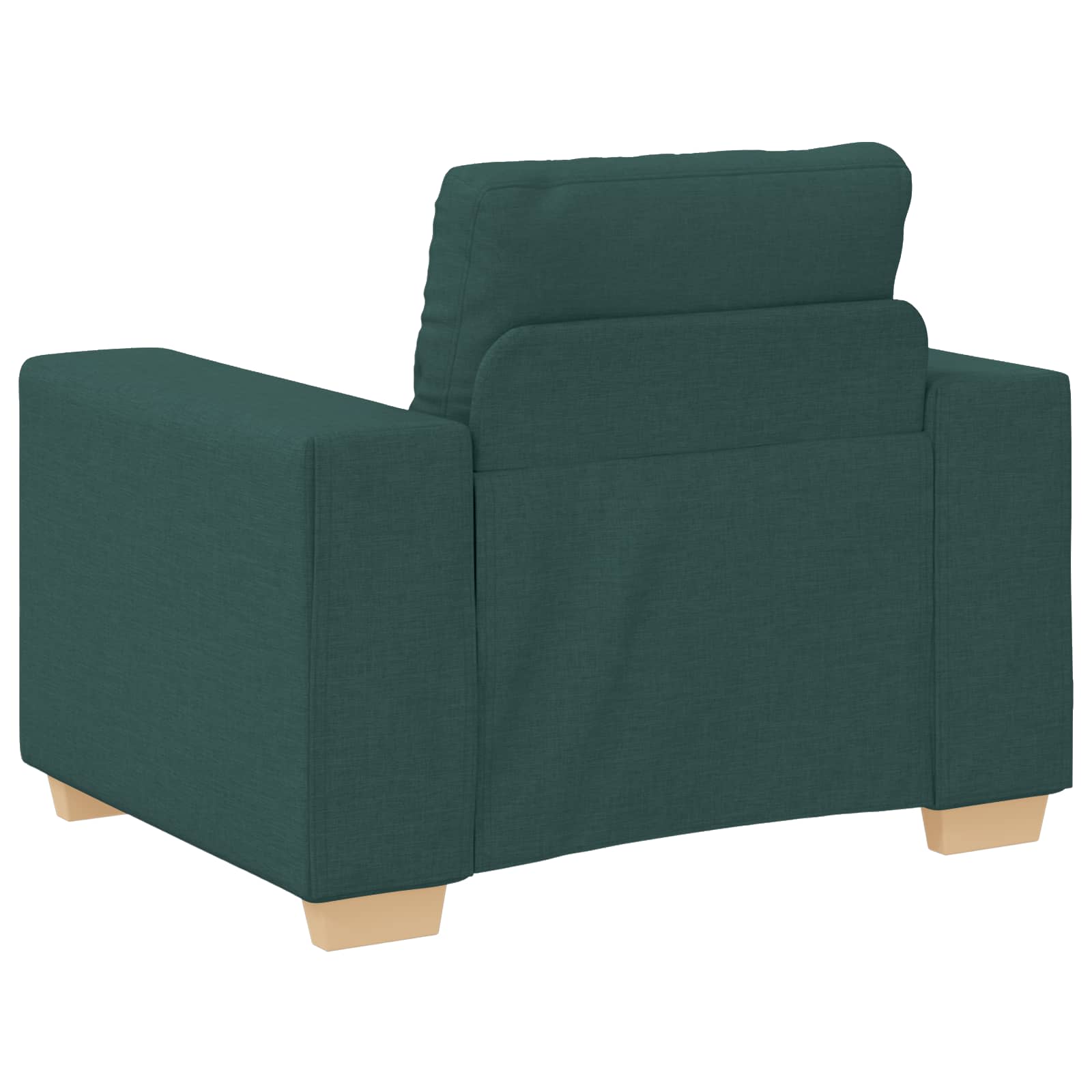 Sofa 3 pcs Tamnozelena 221 x 80 x 80 cm Platnasta tkanina