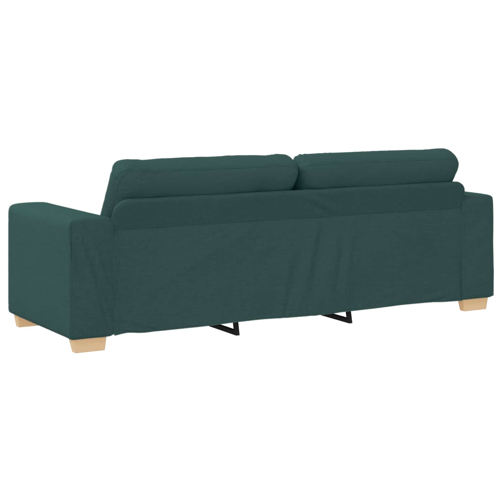 Sofa 3 pcs Tamnozelena 221 x 80 x 80 cm Platnasta tkanina