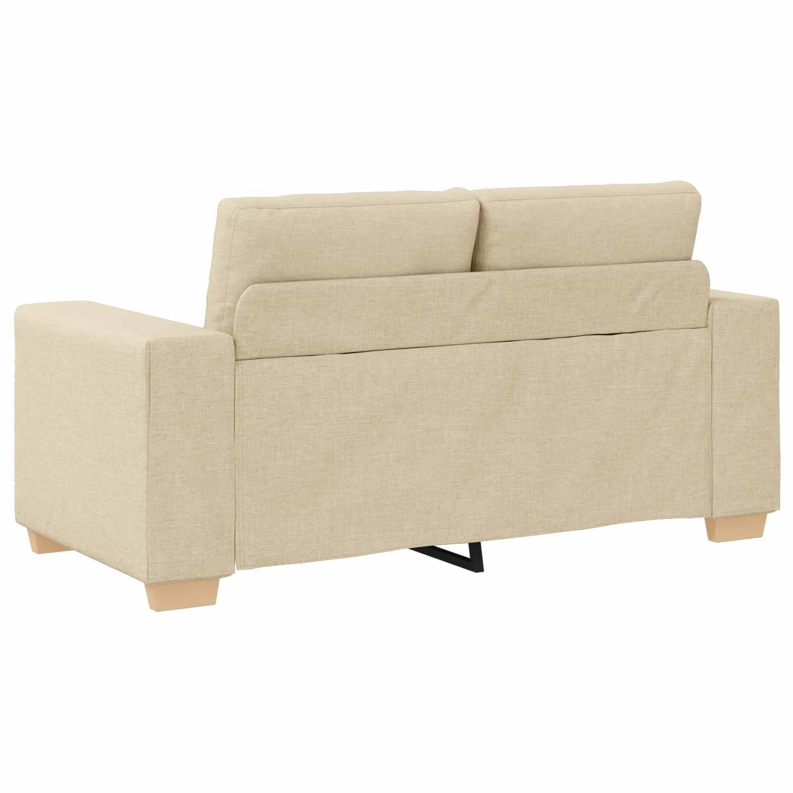 Sofa 3 pcs Krema 221 x 80 x 80 cm Platnasta tkanina
