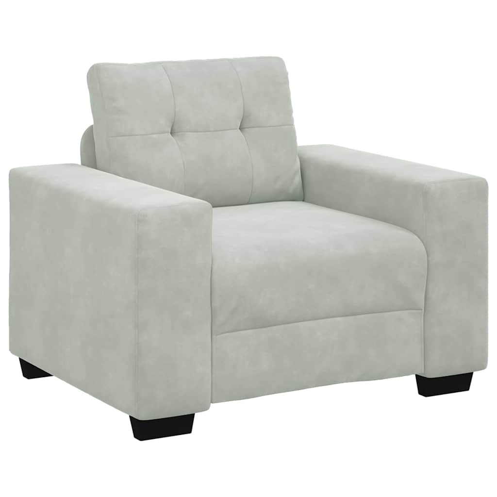 Set sofe 3 pcs Svijetlo siva 221 x 80 x 80 cm Baršun