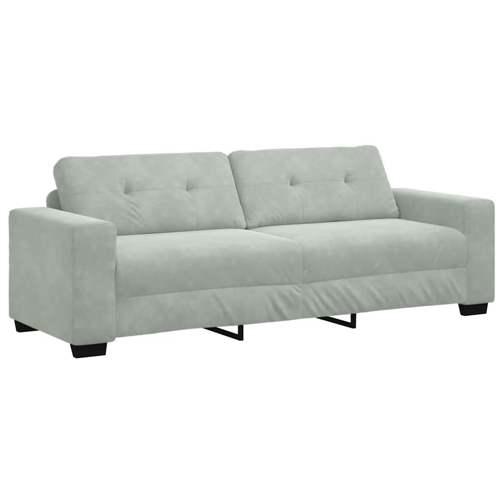 Set sofe 3 pcs Svijetlo siva 221 x 80 x 80 cm Baršun