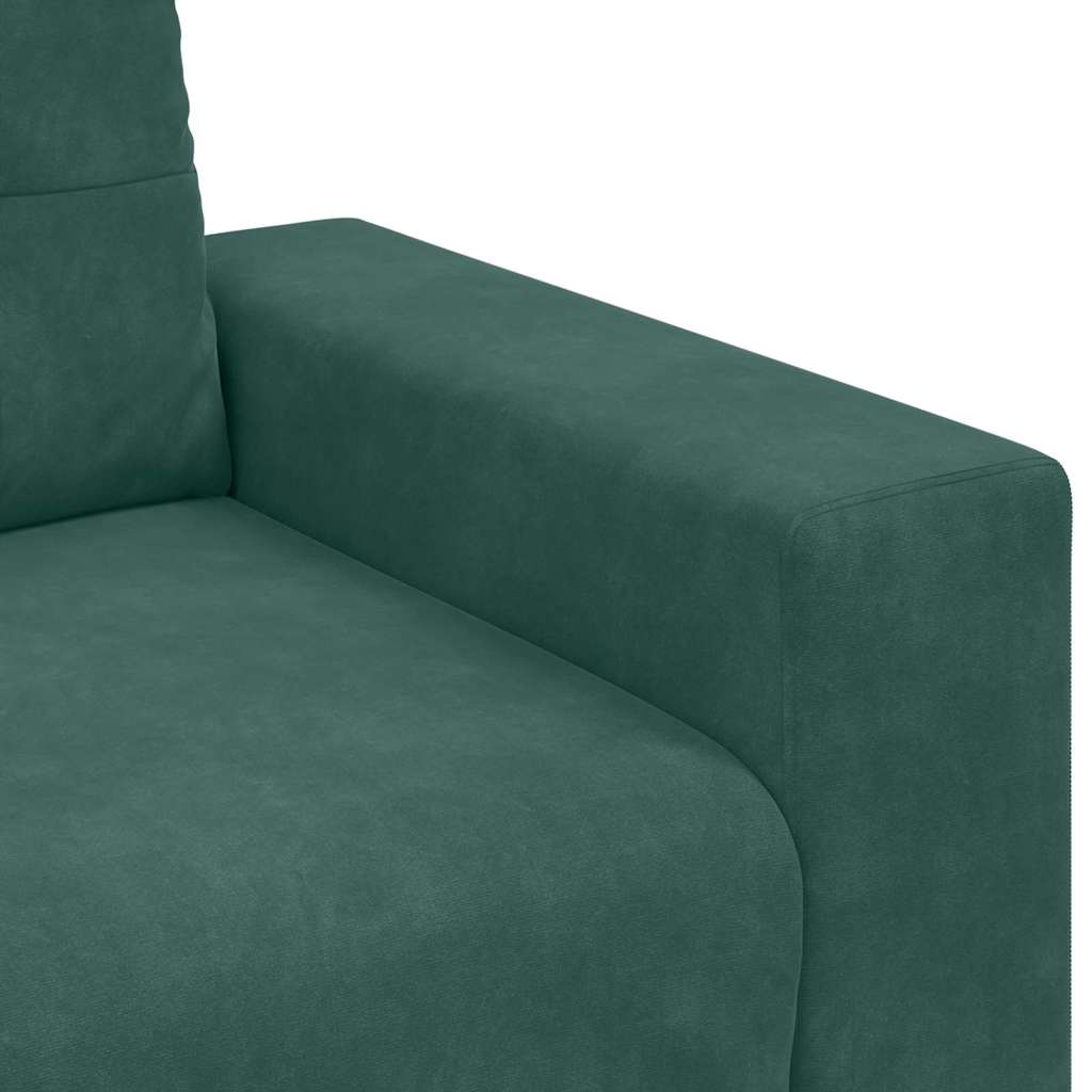Set sofe 3 pcs Tamnozelena 221 x 80 x 80 cm Baršun