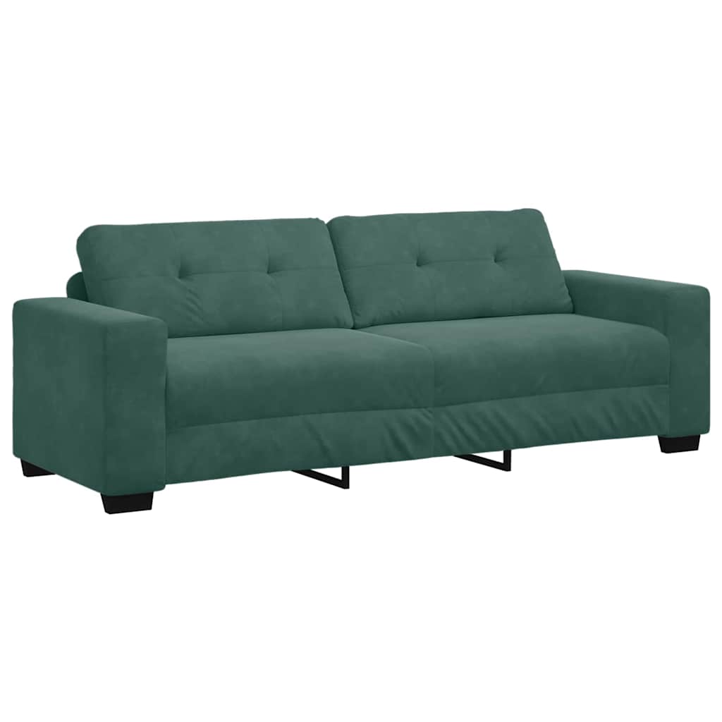 Set sofe 3 pcs Tamnozelena 221 x 80 x 80 cm Baršun