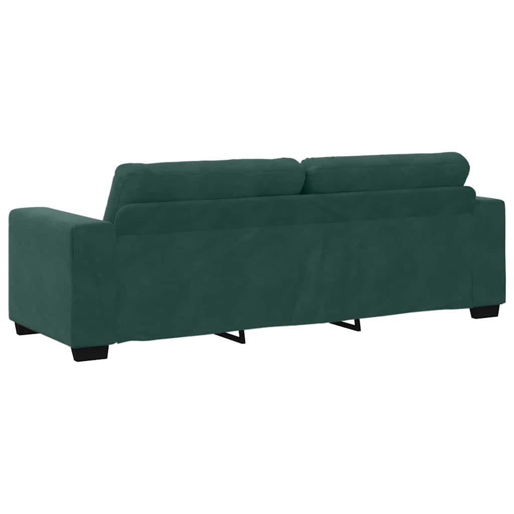 Set sofe 3 pcs Tamnozelena 221 x 80 x 80 cm Baršun