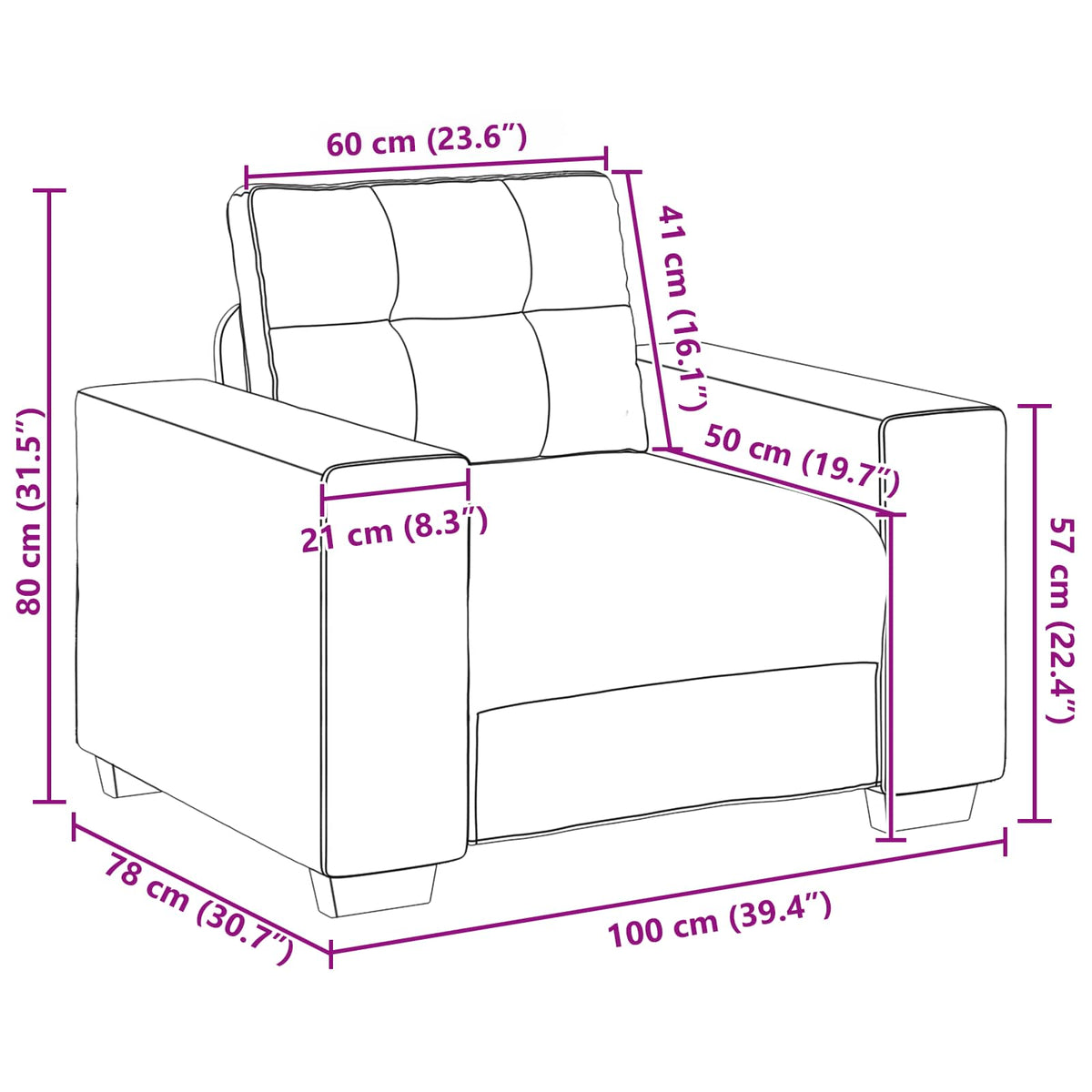 Set sofe 3 pcs Tamnozelena 221 x 80 x 80 cm Baršun