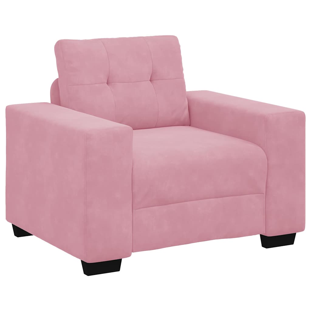 Set sofe 3 pcs Ružičasta 221 x 80 x 80 cm Baršun