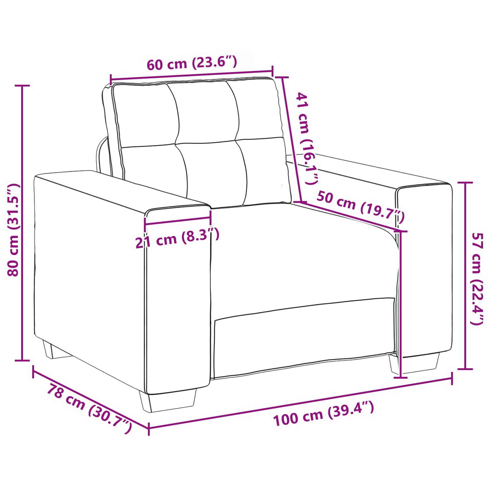 Set sofe 3 pcs Crna 221 x 80 x 80 cm Baršun