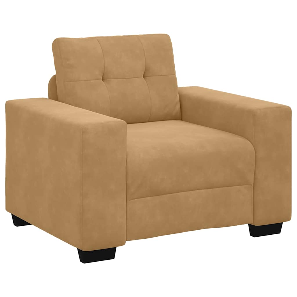 Set sofe 3 pcs Smeđa 221 x 80 x 80 cm Baršun