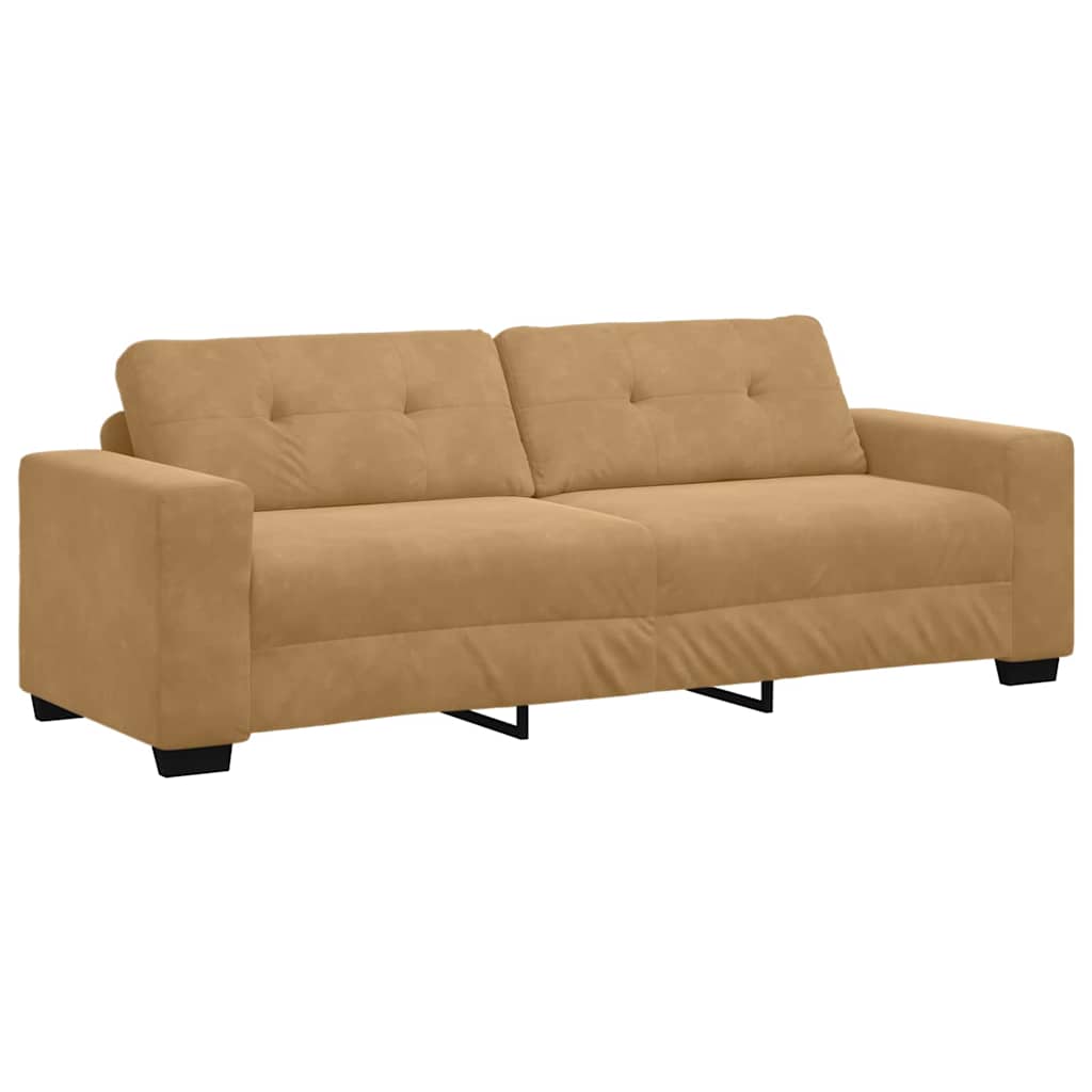 Set sofe 3 pcs Smeđa 221 x 80 x 80 cm Baršun