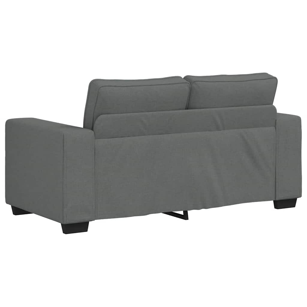 3-dijelni set sofa s jastucima, tamno siva tkanina