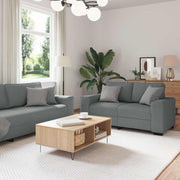 3-dijelni set sofa s jastucima, tamno siva tkanina