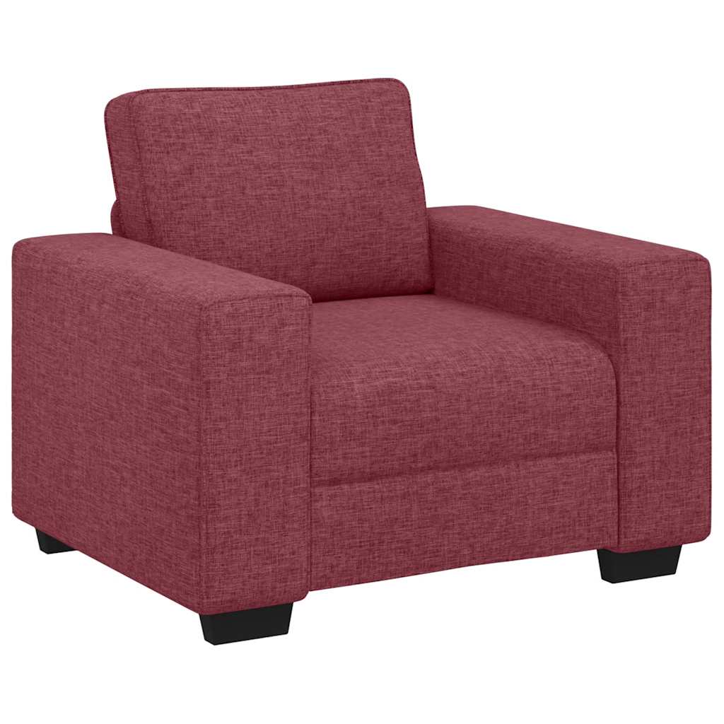 3-dijelni set sofa s jastucima, tkanina boje vina