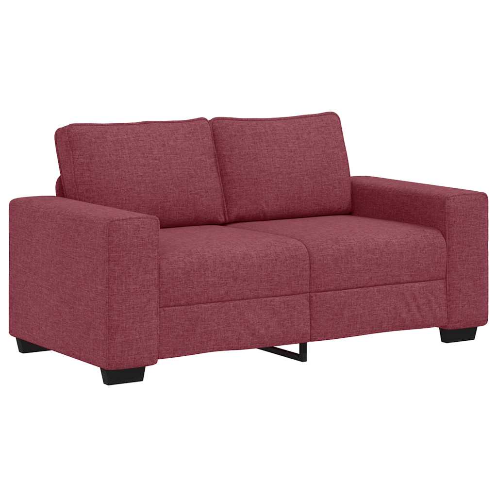 3-dijelni set sofa s jastucima, tkanina boje vina