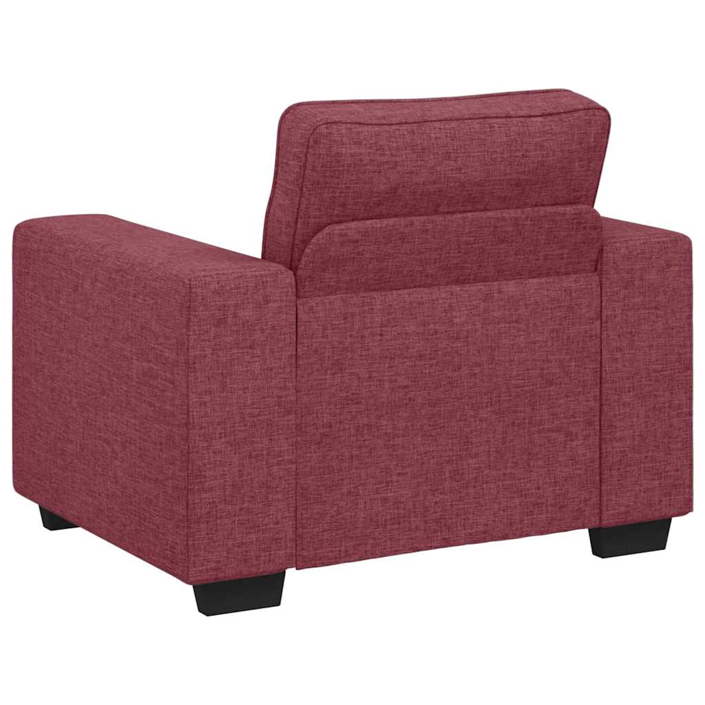 3-dijelni set sofa s jastucima, tkanina boje vina