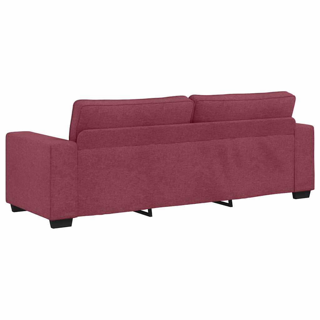 3-dijelni set sofa s jastucima, tkanina boje vina