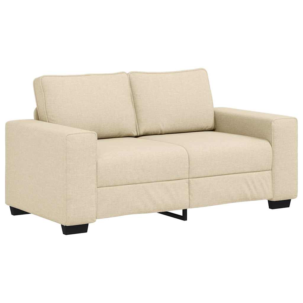 3-dijelni set sofa s jastucima, krem tkanina