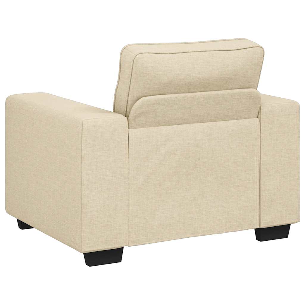 3-dijelni set sofa s jastucima, krem tkanina