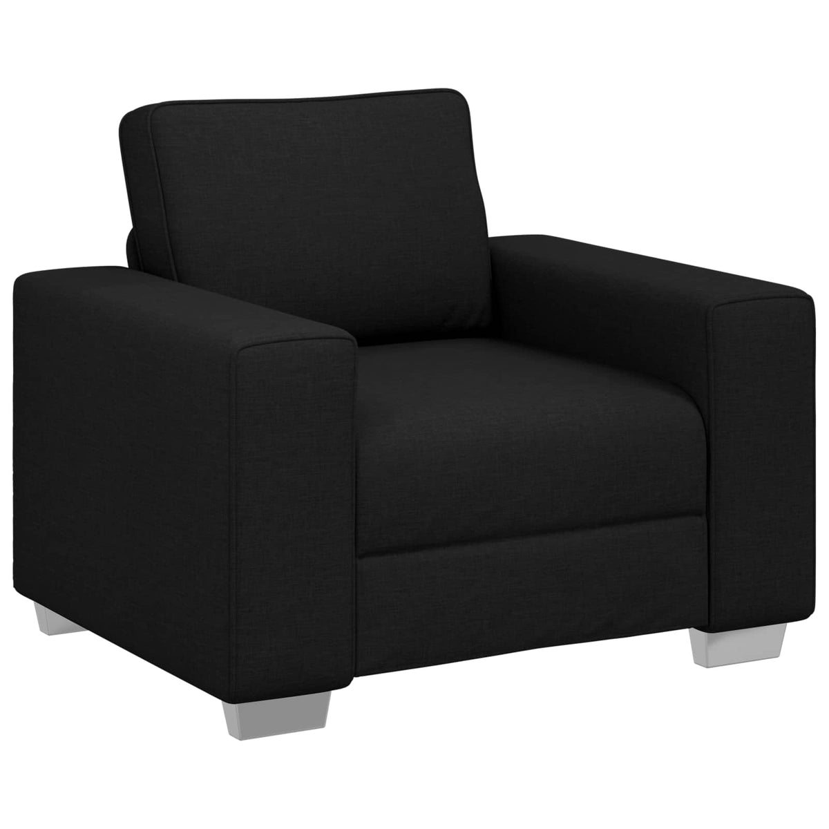 Sofa 3 pcs Crna 219 x 80 x 82 cm Platnasta tkanina