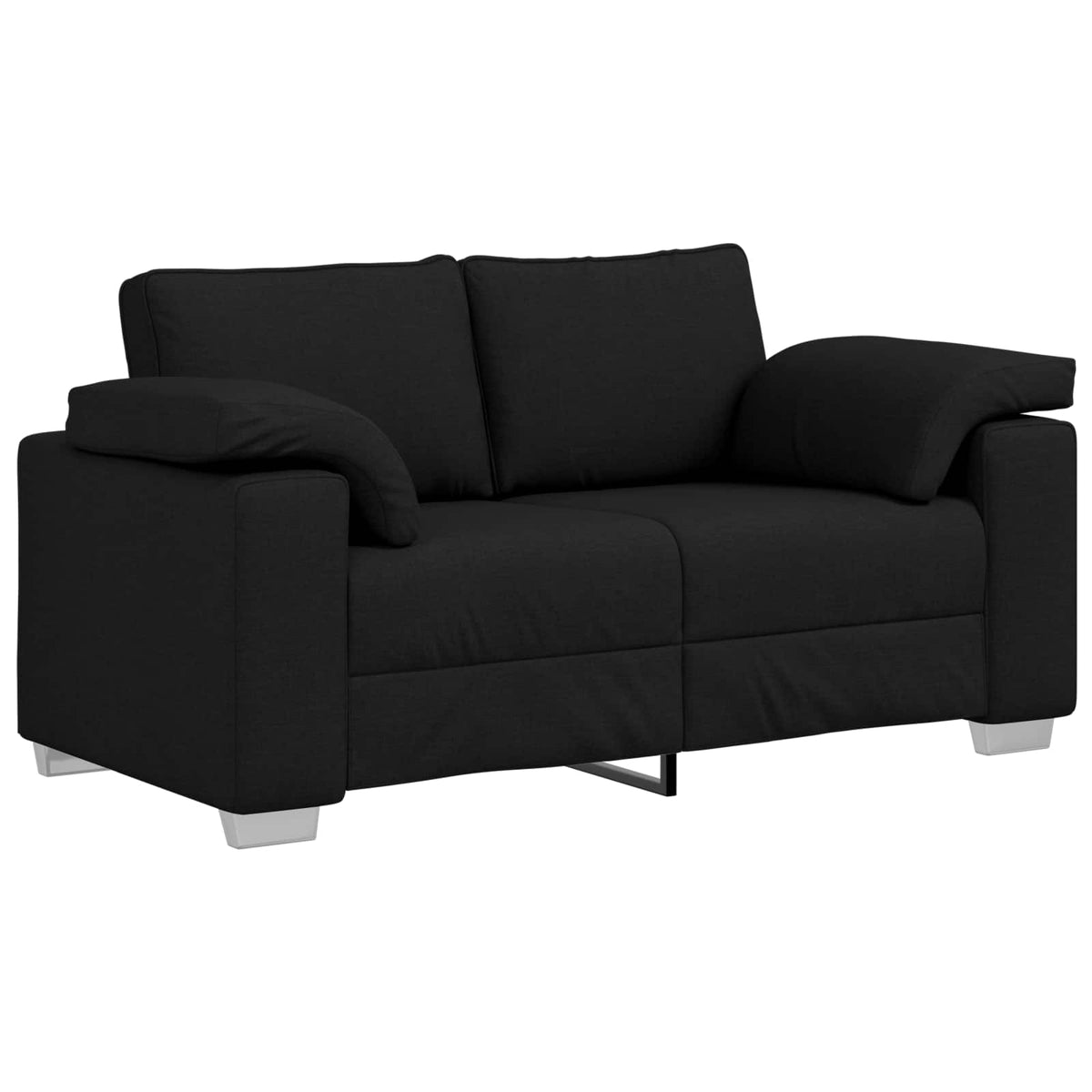 Sofa 3 pcs Crna 219 x 80 x 82 cm Platnasta tkanina
